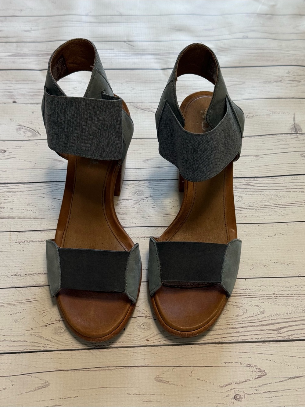 Sorel Nadia Blue Block Heel Sandals - Picture 5 of 9